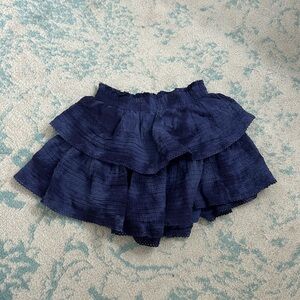 Aerie Blue Tie Dye Ruffle Skirt